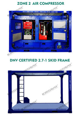 20FT DNV 2.7-1 کانتینرهای دریایی برای پلتفرم نفت میدان گاز بلند کردن اسکید اسلینگ سیستم شروع 24 ولت DC شروع الکتریکی