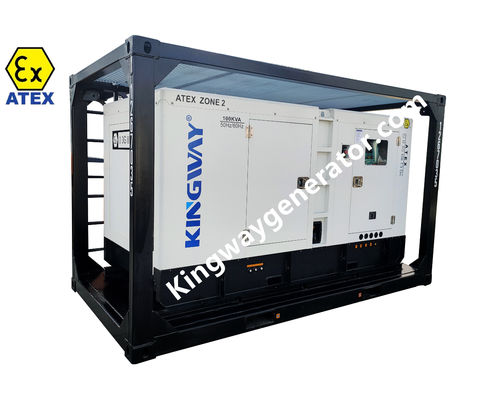 ATEX منطقه II 25kva/20kw ژنراتور دیزل سه فاز با DNV 2.7-1 فریم اسکید منطقه 2 ژنراتور دیزل ضد آب