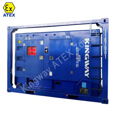 استفاده از معدن منطقه خطرناکی گواهینامه ATEX 500kw 625kva منطقه2 مجموعه ژنراتور ضد انفجار دیزل DNVBV LR 2.7-1 فریم اسکید