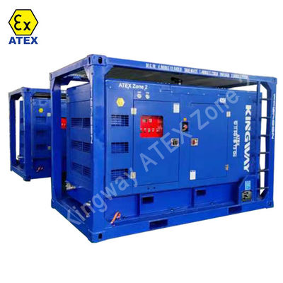 استفاده از معدن منطقه خطرناکی گواهینامه ATEX 500kw 625kva منطقه2 مجموعه ژنراتور ضد انفجار دیزل DNVBV LR 2.7-1 فریم اسکید