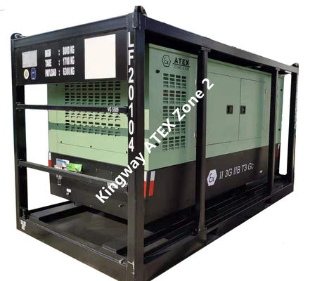 Sullair 185 CFM ATEX Zone 2 تجهیزات ضد انفجار کمپرسور باد پیچ دیزل