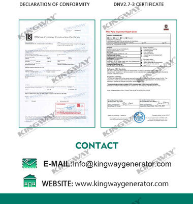 پلت فرم دریایی ATEX منطقه 2 32kw 40kva منطقه1 مجموعه ژنراتور دیزل ضد انفجار DNVGL 2.7-1 فریم بلند