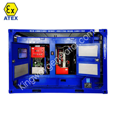 DNV2.7-1 پلت فرم فریم اسکید گواهینامه ATEX 3phase 800kw 1000kva zone2 موتور سرویس ژنراتور ضد انفجار دیزل