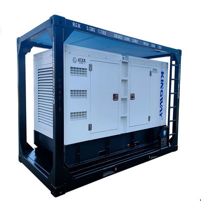 گواهینامه ATEX 3phase 200kw 250kva zone2 مجموعه ژنراتور دیزل ضد انفجار DNVGL 2.7-1 موتور سرویس پلت فرم اسکید فریم
