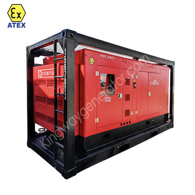 کمپرسور هوا 375cfm ضد انفجار منطقه 1 منطقه 2 با فریم بلند DNV2.7-1 و گیرنده شعله برای زمینه های نفت و گاز