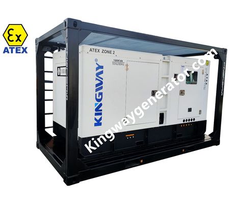 20KVA ATEX منطقه 2 ATEX ژنراتور ضد انفجار برای صنعت نفت و گاز با فریم بلند DNV