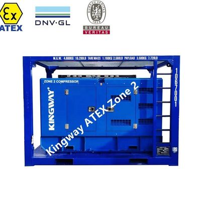 گواهینامه ATEX3phase DNVGL 2.7-1 اسکید فریم 120kw 150kva ژنراتور پلتفرم ساحلی منطقه 2