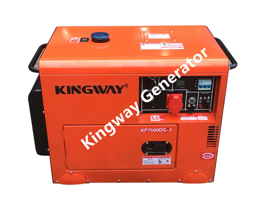 نارنجی رنگ قابل حمل ژنراتور ژنراتور بی صدا 8KVA 12Hp