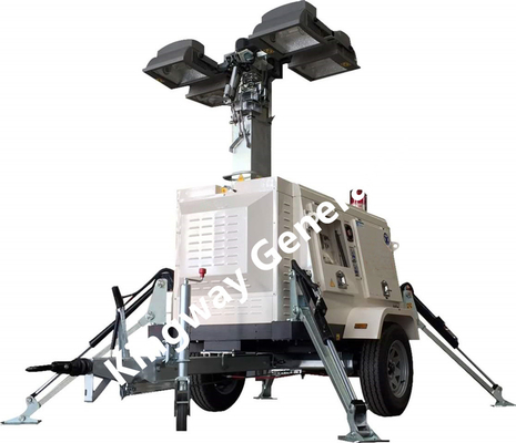 برج نور LED متحرک 9 متری با ارتفاع 230 ولت از سایت های ساختمانی