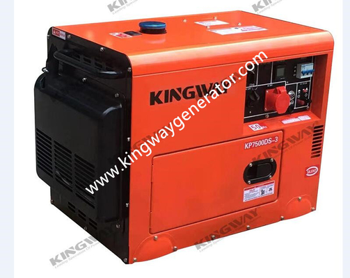 نارنجی رنگ قابل حمل ژنراتور ژنراتور بی صدا 8KVA 12Hp