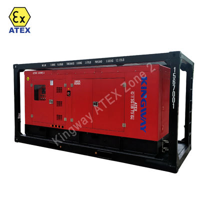 دیزل ژنراتور ATEX Zone 2 200kVA، کلاس دما T3، نصب شده در قاب بالابر DNV 2.7-1