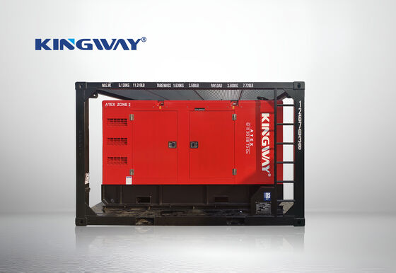 دیزل ژنراتور ضد انفجار بی صدا 30KVA Kingway ATEX Zone 2 با قاب بالابر DNV