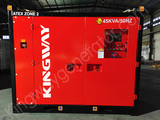 دیزل ژنراتور ضد انفجار بی صدا 30KVA Kingway ATEX Zone 2 با قاب بالابر DNV